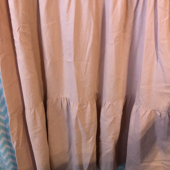 Soya Concept tiered peach linen blend pullover dress summer sundress - Picture 3 of 7